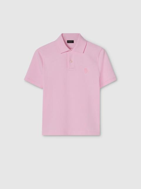 GUCCI Cotton piquet polo shirt with embroidery