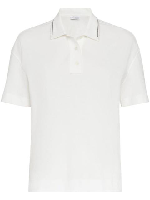 Brunello Cucinelli Brunello Cucinelli Piquet Polo Shirt With Monili