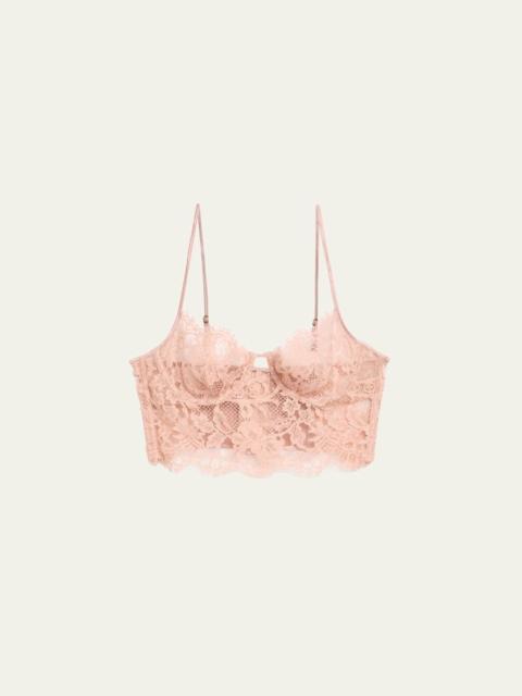 KIKI DE MONTPARNASSE Camille Scalloped Lace Longline Bra