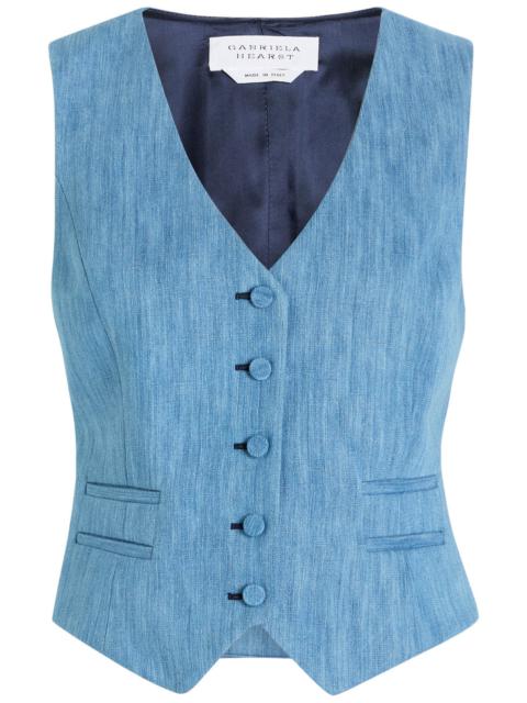 GABRIELA HEARST Gabriela Hearst Coleridge Cotton-blend Vest