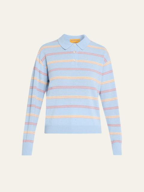 GUEST IN RESIDENCE Collegiate Striped Cashmere Polo
