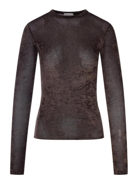 forte_forte Forte Forte Women Marbled Velvet Effect T-Shirt