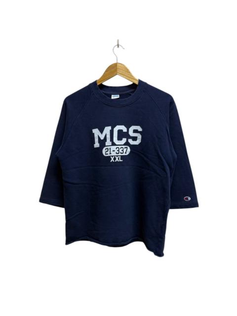 Champion Champion Navy Blue Graphic Text Sweatshirt