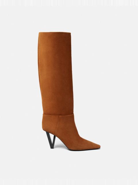 VERSACE V2025 Suede Boots 85 mm