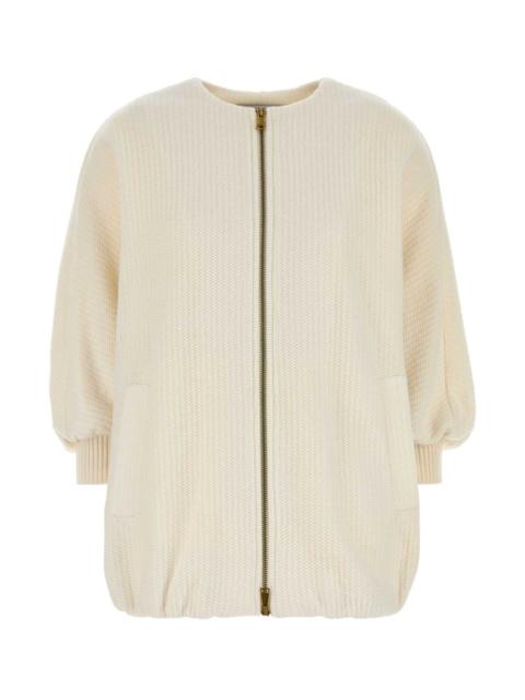 Max Mara Max Mara Women Ivory Wool Blend Cirino Jacket