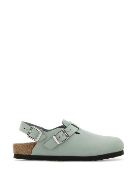 BIRKENSTOCK Mint green suede Tokyo slippers