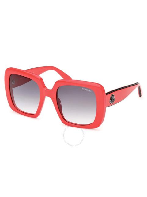 Moncler Blanche Smoke Gradient Square Ladies Sunglasses ML0259 66B 53