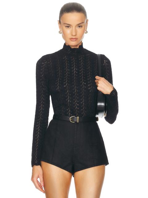 SABLYN Hailey B Cropped Mock Neck Longsleeve Top