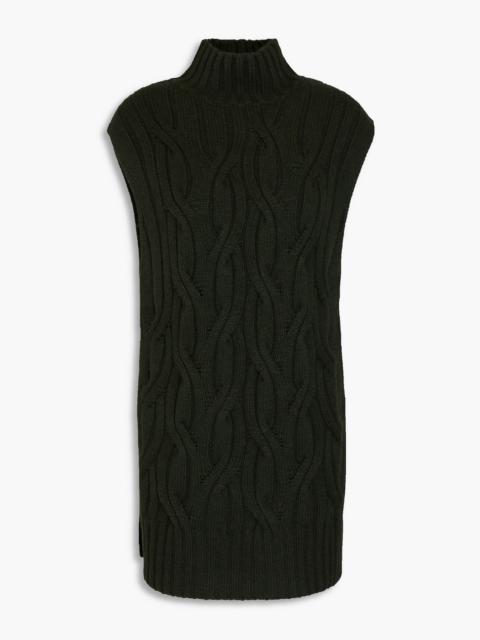 Other Designers Cable-knit turtleneck vest
