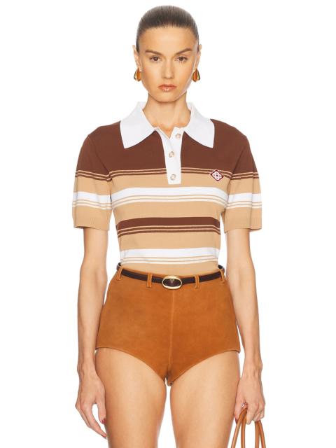 Chicano Striped Polo Top