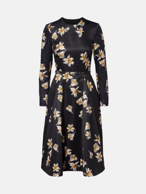 EMILIA WICKSTEAD Uccellina floral duchess satin midi dress