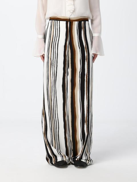 Max Mara Studio Max Mara Studio Women Pagano Max Mara Studio Striped Silk Palazzo Trousers