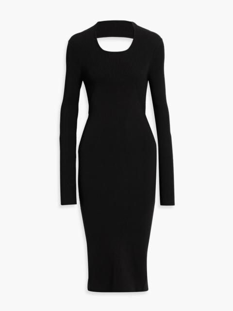 Rick Owens Column cutout stretch-knit midi dress