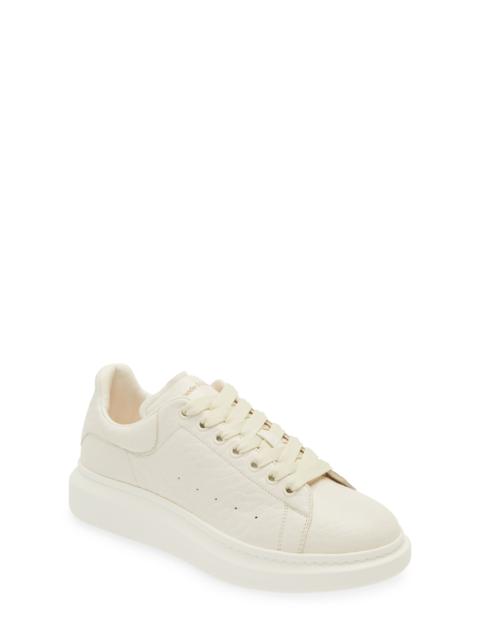 Alexander McQueen McQueen Grainy Leather Oversize Sneaker in 9100 Off White at Nordstrom