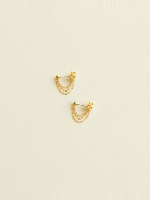 Madewell Demi-Fine Triple-Chain Stud Earrings