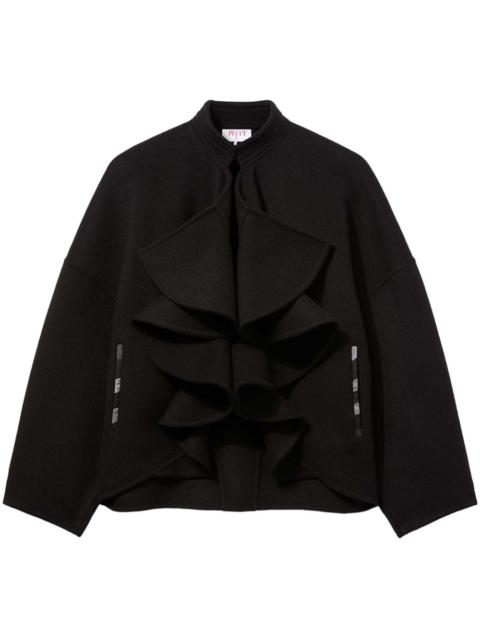 PUCCI ruffled-placket wool jacket