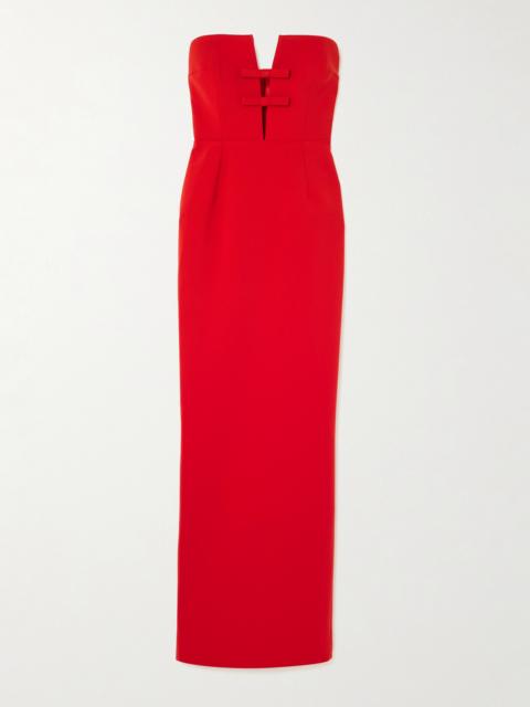 THE NEW ARRIVALS ILKYAZ OZEL Noa Strapless Bow-embellished Crepe Gown