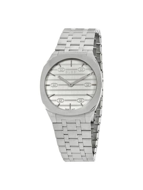 GUCCI Gucci 25H Quartz Silver Dial Ladies Watch YA163402