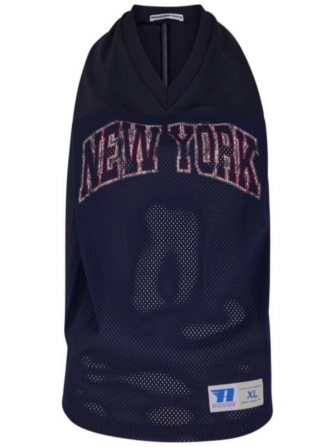 Alexander Wang Printed Tie-back Stretch-jersey top