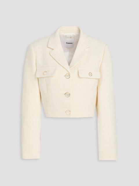 Sandro Cropped tweed blazer