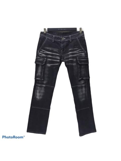 Distressed Denim - Japanese Brand IRA-HITI Cargo Pants Design by Junji Ito