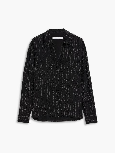 Other Designers Zefiro studded crepe de chine shirt