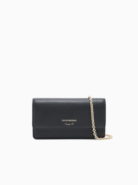 EMPORIO ARMANI MINI BAG IN TUMBLED LEATHER