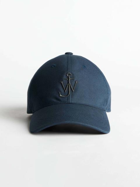 JW Anderson WAXED COTTON BASEBALL CAP IN DARK BLUE