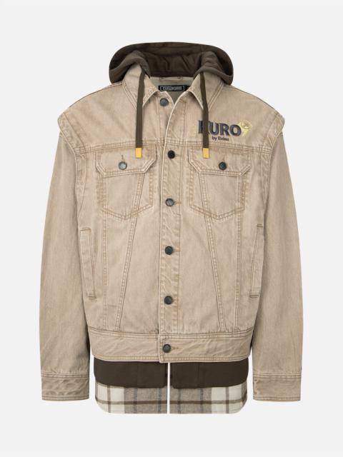 EVISU Seagull Inserted Mock 3-in-1 Denim Jacket