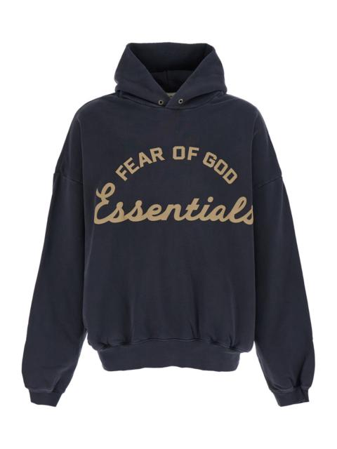 ESSENTIALS Fear Of God Men Black 'Training 90'S Hoodie Essentials' Hoodie With Hood And Kangaroo Pocket For Men