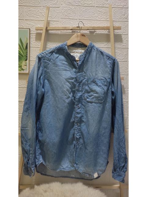 White Mountaineering Grandad Colar Denim Shirt ss14
