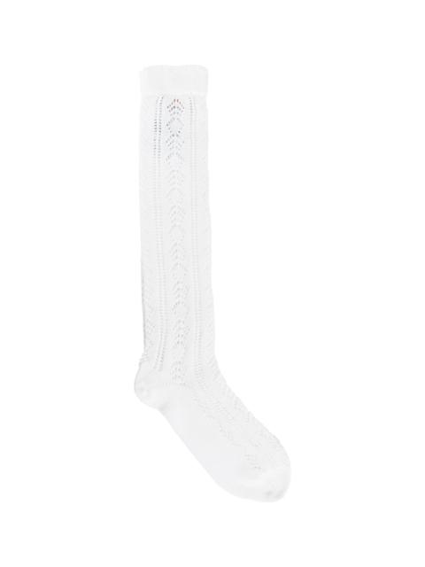 Valentino Vlogo-Cotton-Openwork-Socks