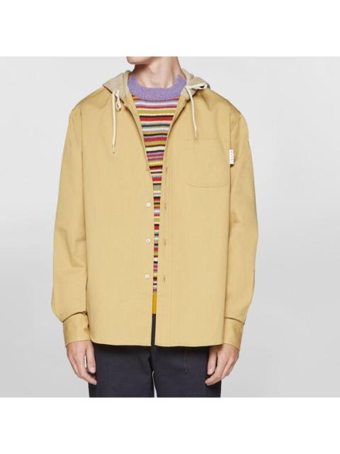 Marni BNWT SS21 MARNI HOODED COTTON GABARDINE SHIRT JACKET 54