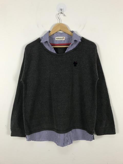 Other Designers Japanese Brand - Hello Kitty Two-Piece Collar Crewneck Sweatshirt #2375