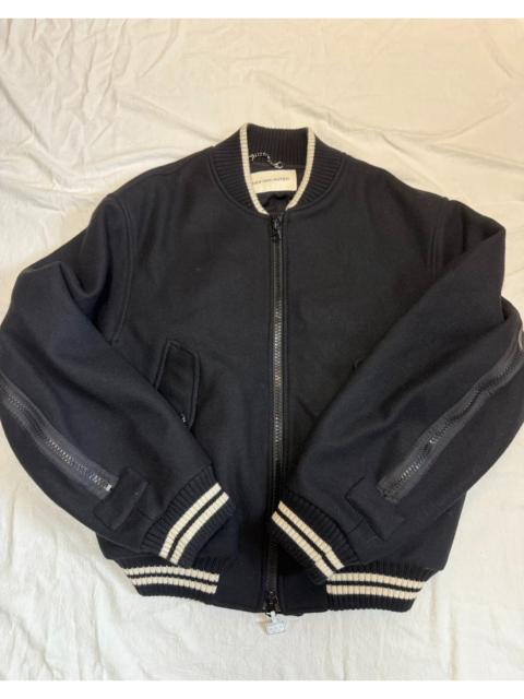 BALENCIAGA Dries Van Noten Wool Striped Varsity Jacket