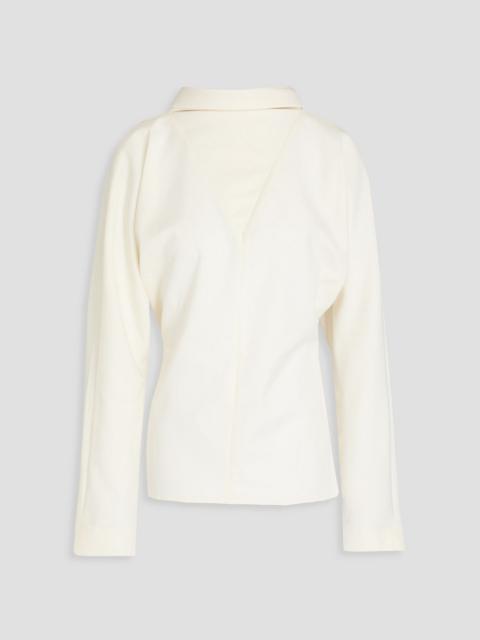 RÓHE Tie-detailed woven blouse