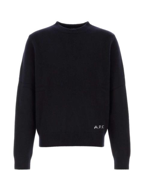 A.P.C. A.P.C. Men Midnight Blue Wool Edmond Sweater