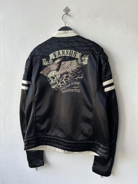 Other Designers Vanson Leathers - Vanson Motorcycle Jacket Skull Falmes Jacket