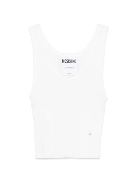 logo-lettering tank top