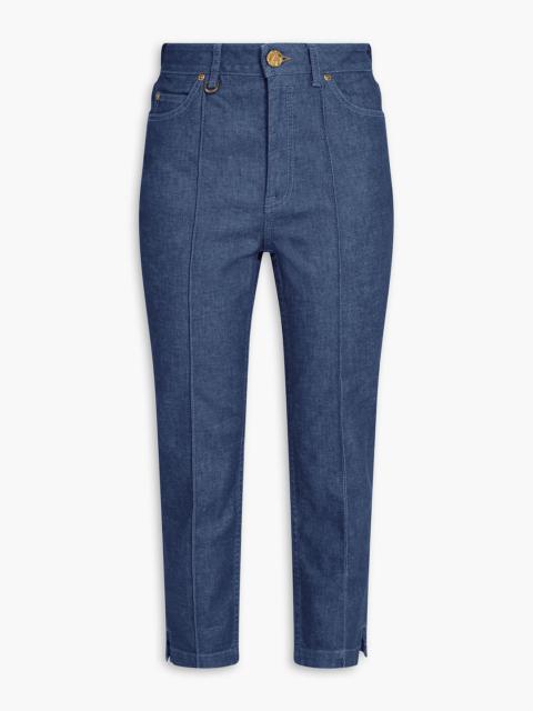 Zimmermann Cropped high-rise tapered jeans