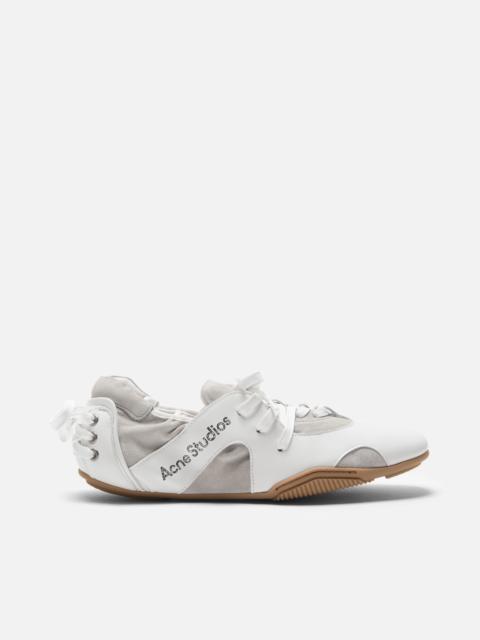 Acne Studios Leather lace-up shoes - White/white