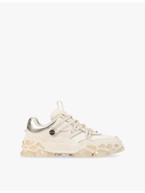 JIMMY CHOO Diamond X II Mixed Leather Low-Top Trainers