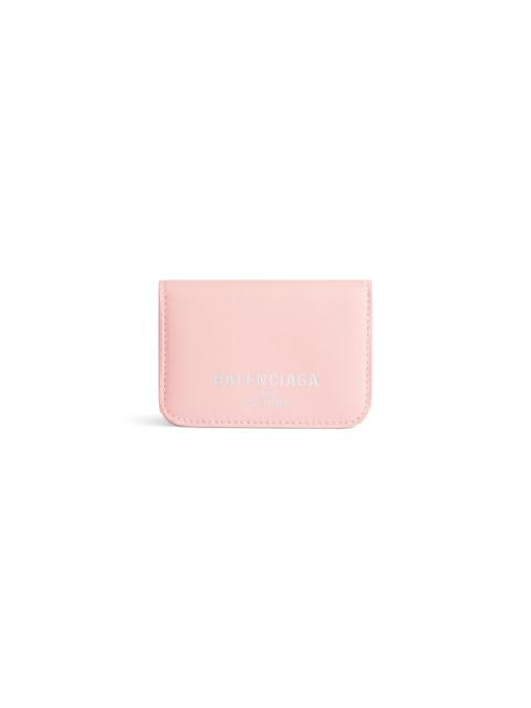 BALENCIAGA Women's Cash 2.0 Mini Wallet in Suede Pink