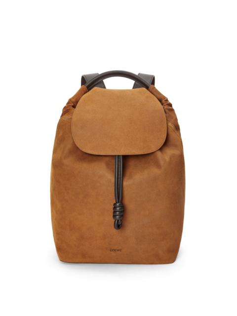 Flamenco backpack in pressed suede