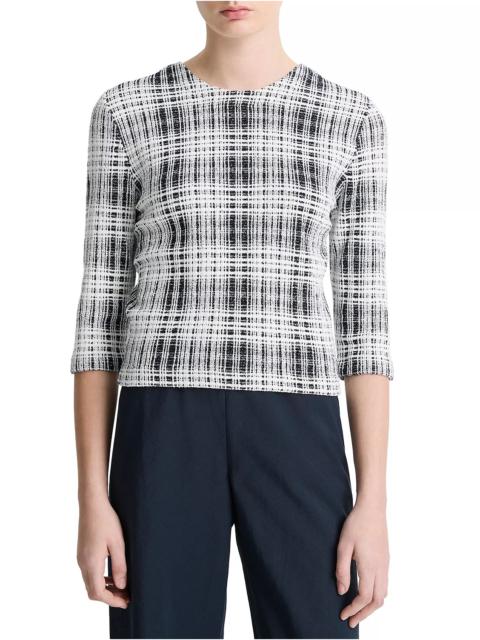 Vince Bouclé Plaid Top