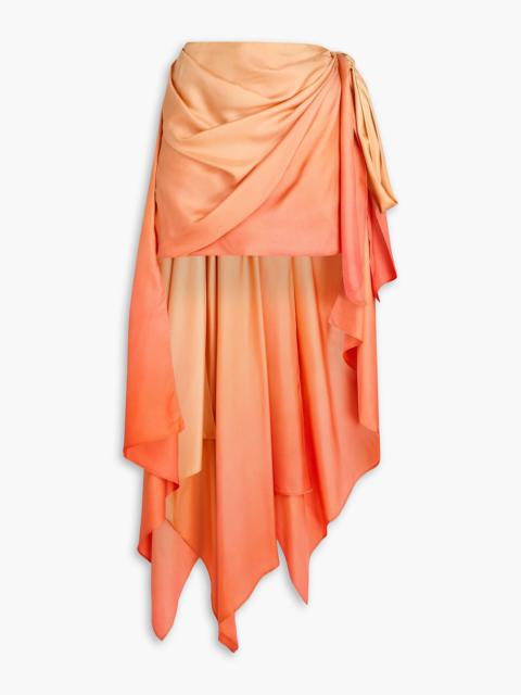 Zimmermann Draped dégradé silk-twill mini skirt