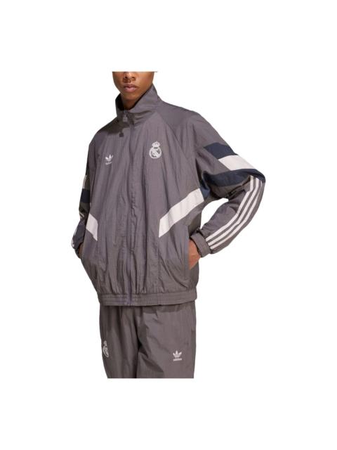 adidas adidas Real Madrid Originals Track Jacket Asia Sizing 'Charcoal Grey' JI9479