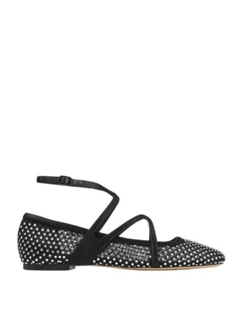 JIMMY CHOO Jimmy Choo Womens Astoria Black Crystal Ballet Flats