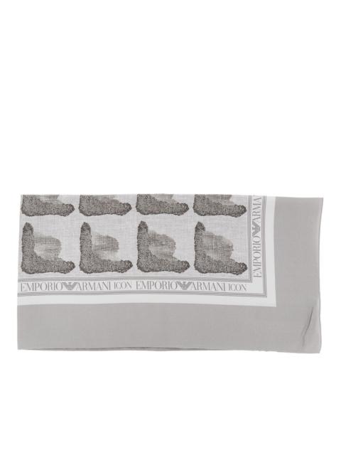 EMPORIO ARMANI PRINTED SILK SCARF