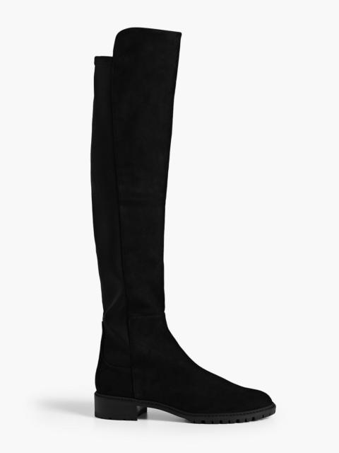 Stuart Weitzman City microstretch and suede over-the-knee boots